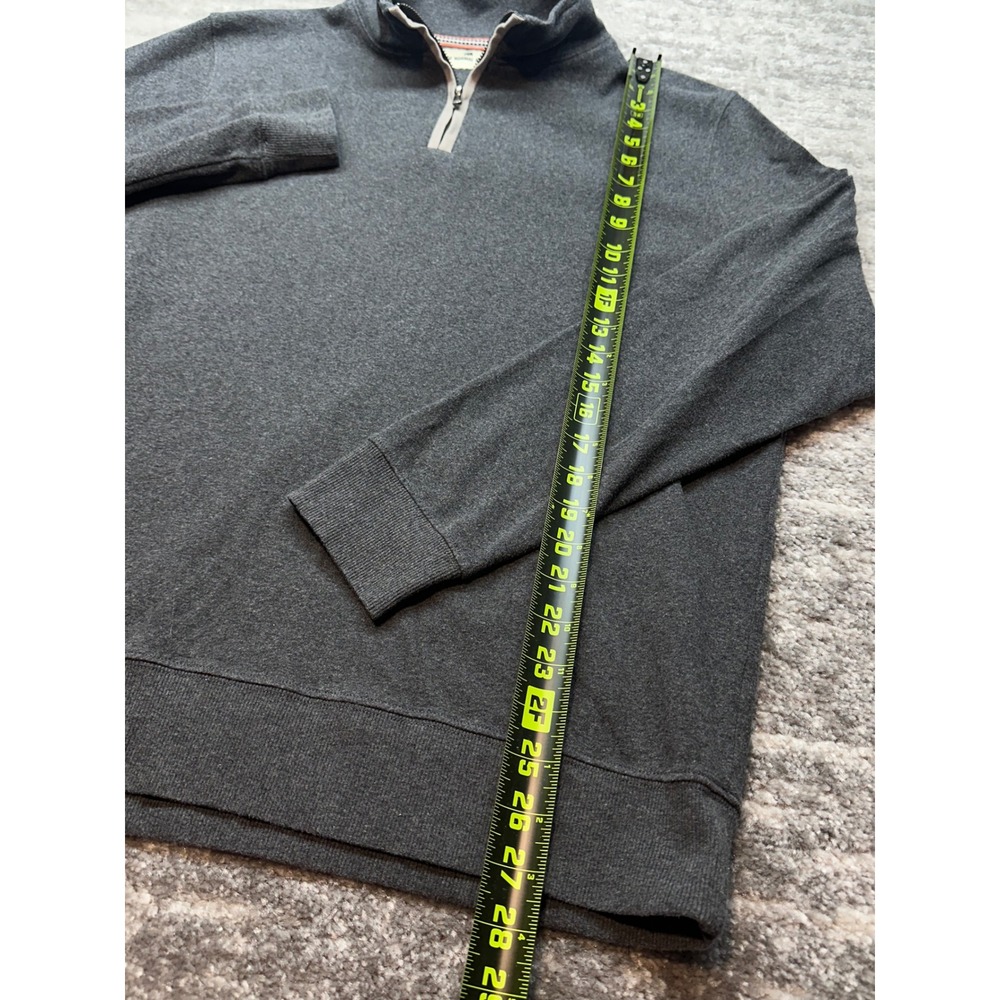 The Normal Brand Pullover Mens L Gray Quarter Zip Mock Neck Sweatshirt - Picture 5 of 9